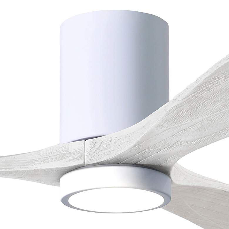 Image 2 42" Matthews Irene 3H Gloss White Remote Hugger LED Ceiling Fan more views