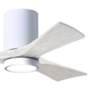 3_42" Matthews Irene 3H Gloss White Remote Hugger LED Ceiling Fan more views