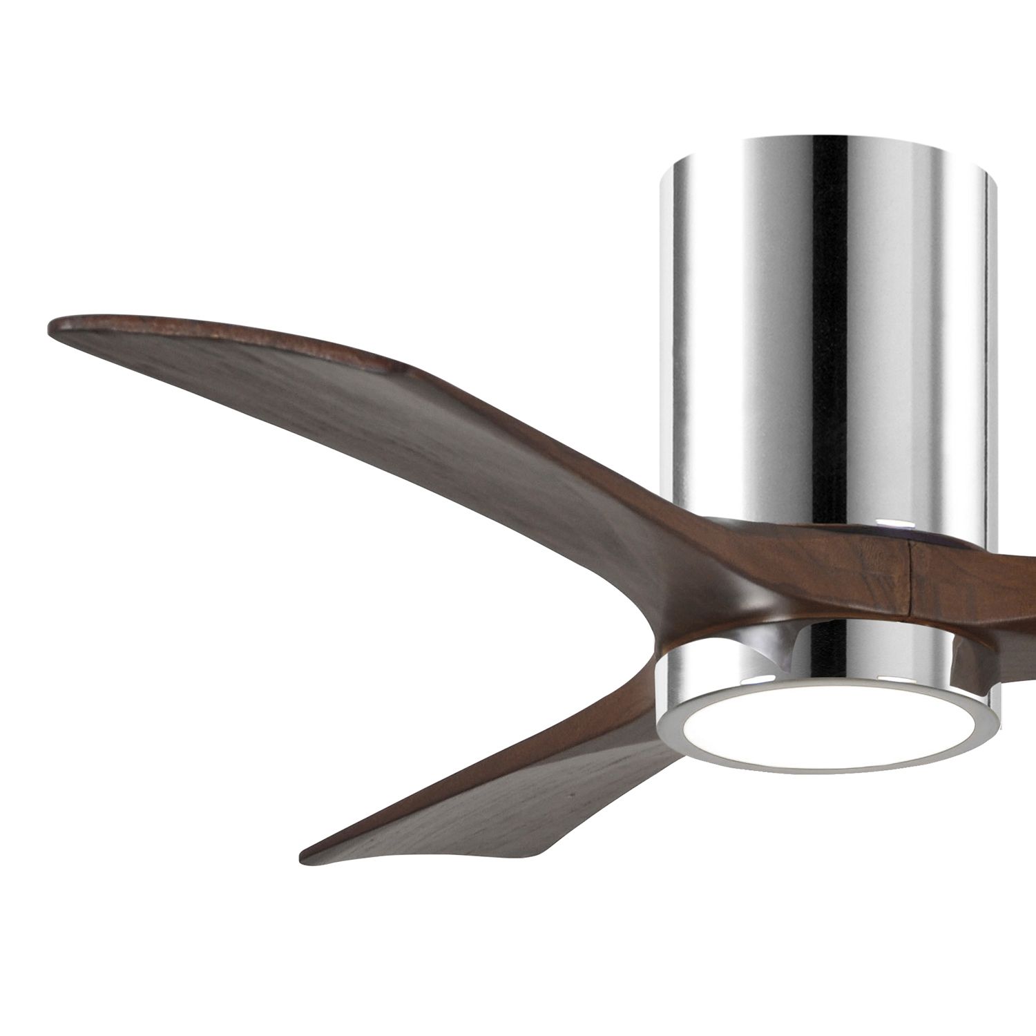 Image 6 42" Matthews Irene 3H LED Chrome Walnut Hugger Ceiling Fan with Remote more views