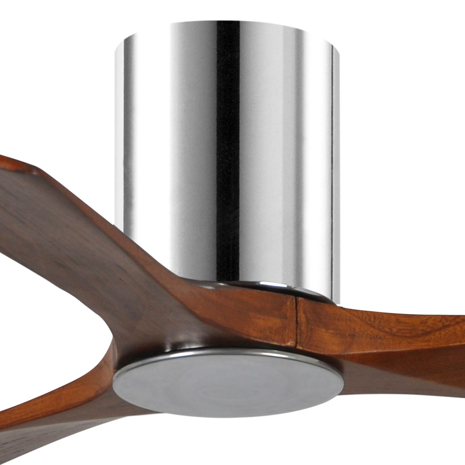 Image 7 42" Matthews Irene 3H LED Chrome Walnut Hugger Ceiling Fan with Remote more views