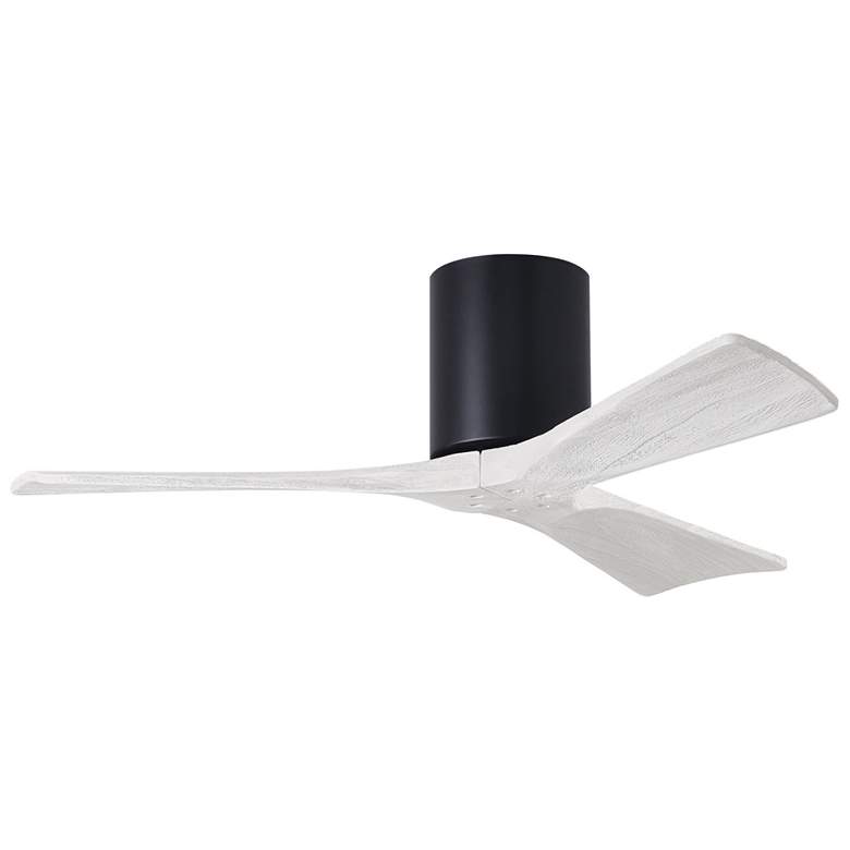 Image 1 42" Matthews Irene 3H Matte Black and White Remote Hugger Ceiling Fan