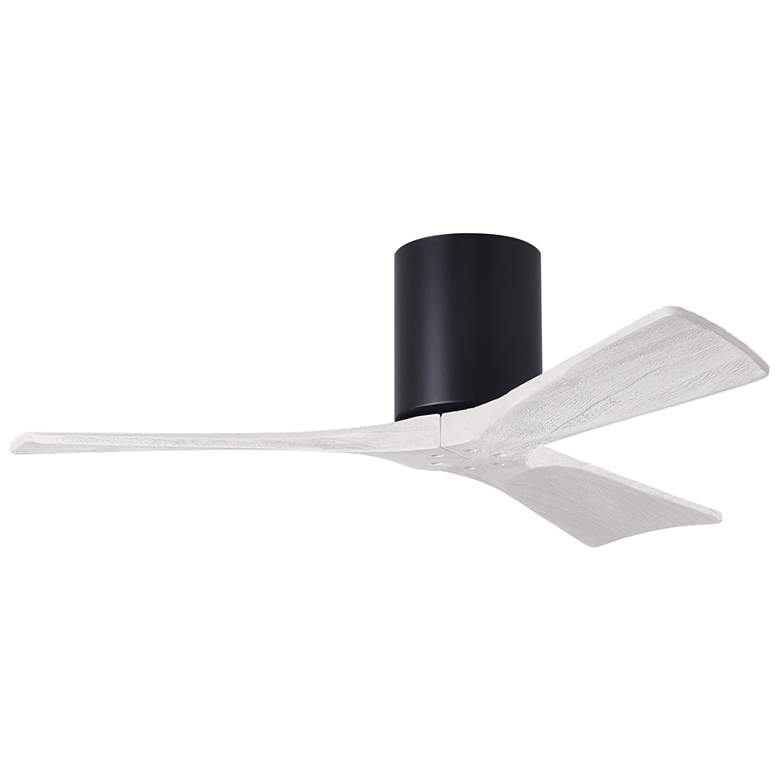 Image 1 42 inch Matthews Irene 3H Matte Black and White Remote Hugger Ceiling Fan