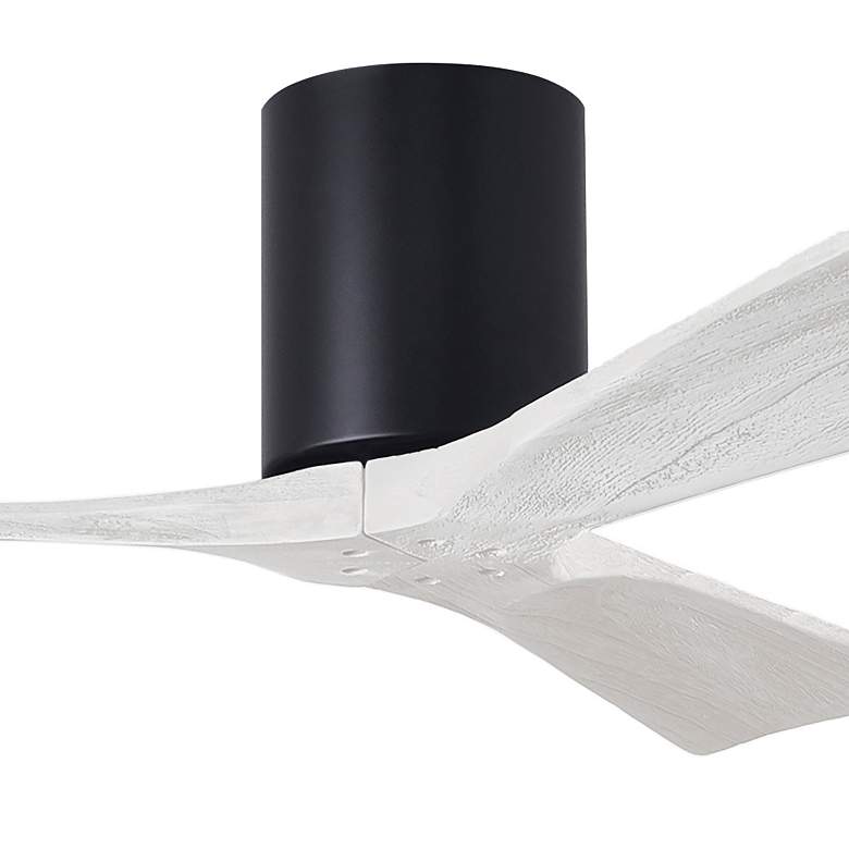 Image 2 42" Matthews Irene 3H Matte Black and White Remote Hugger Ceiling Fan more views
