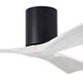 2_42" Matthews Irene 3H Matte Black and White Remote Hugger Ceiling Fan more views