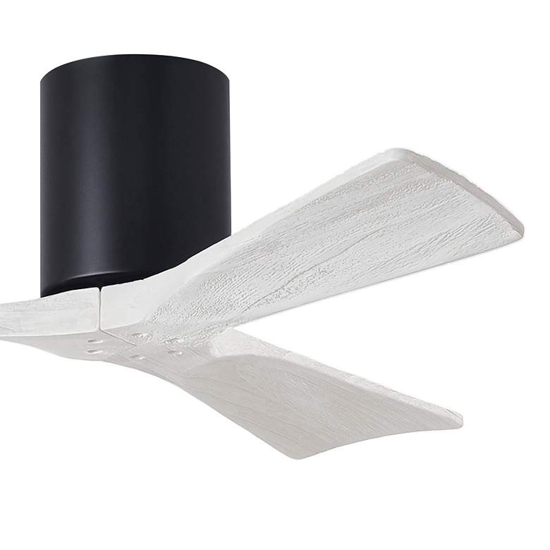 Image 3 42" Matthews Irene 3H Matte Black and White Remote Hugger Ceiling Fan more views