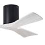 3_42" Matthews Irene 3H Matte Black and White Remote Hugger Ceiling Fan more views