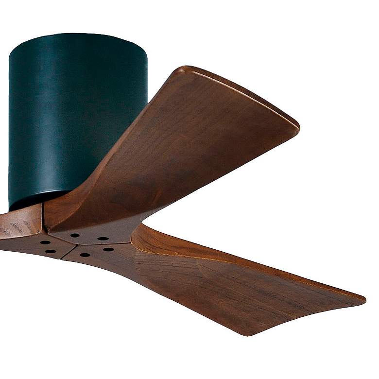 Image 4 42" Matthews Irene-3H Matte Black Damp Hugger Ceiling Fan with Remote more views