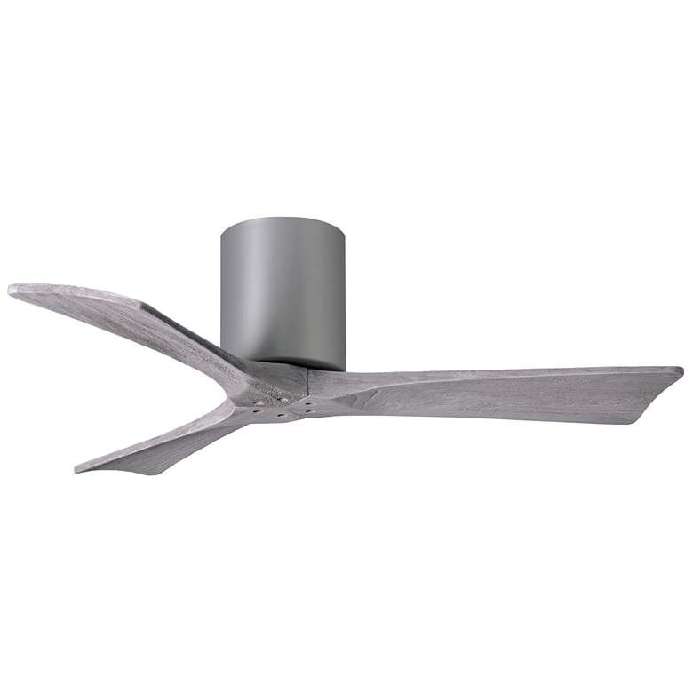 Image 1 42" Matthews Irene 3H Nickel and Barnwood Remote Hugger Ceiling Fan