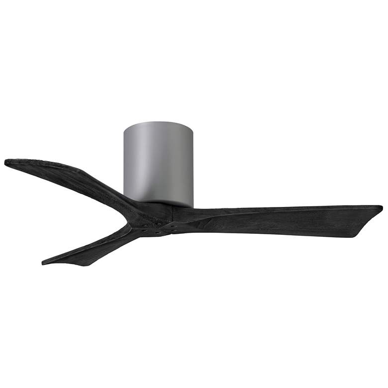 Image 1 42" Matthews Irene 3H Nickel and Black Remote Hugger Ceiling Fan