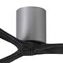 2_42" Matthews Irene 3H Nickel and Black Remote Hugger Ceiling Fan more views