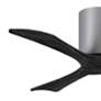 3_42" Matthews Irene 3H Nickel and Black Remote Hugger Ceiling Fan more views