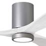 2_42" Matthews Irene 3H Nickel and White Remote Hugger LED Ceiling Fan more views