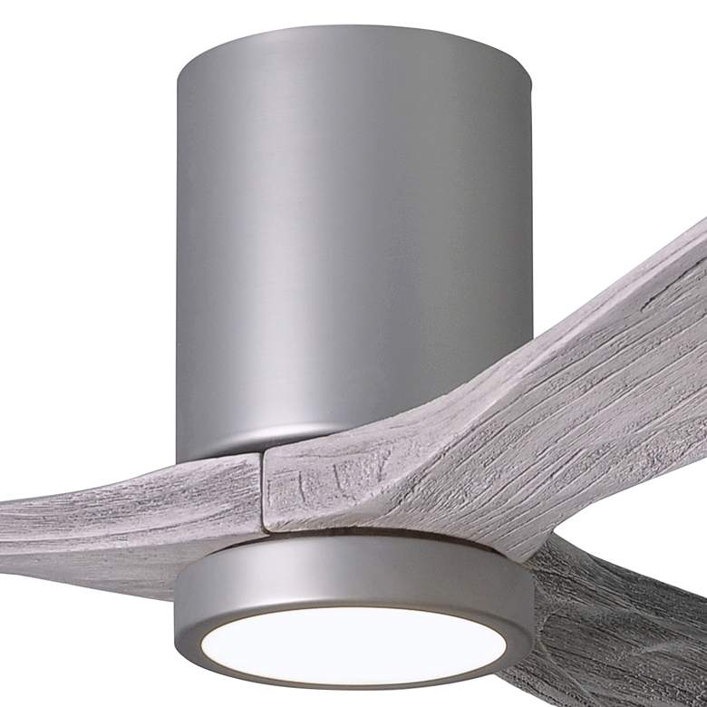 Image 2 42" Matthews Irene 3H Nickel Barnwood Remote Hugger LED Ceiling Fan more views