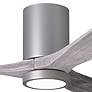 42" Matthews Irene 3H Nickel Barnwood Remote Hugger LED Ceiling Fan