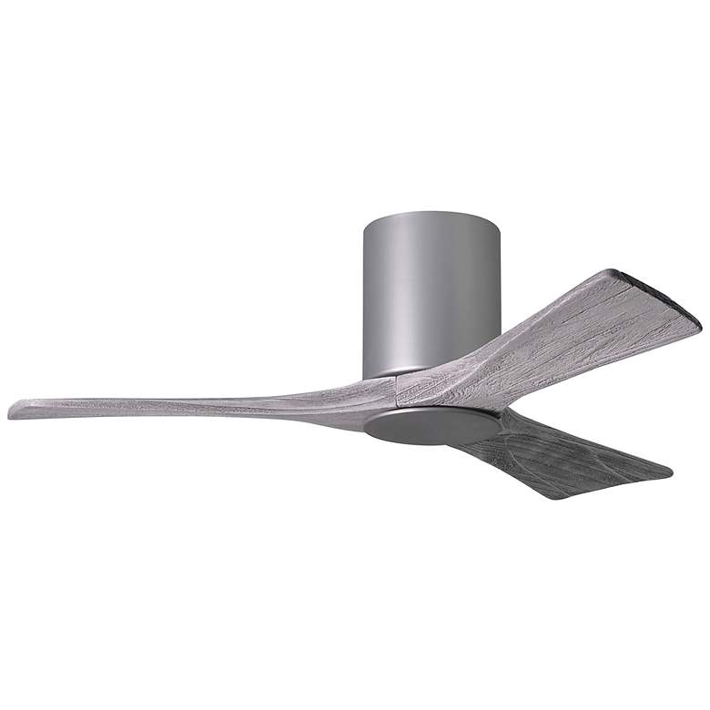 Image 3 42" Matthews Irene 3H Nickel Barnwood Remote Hugger LED Ceiling Fan more views