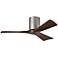 42" Matthews Irene-3H Nickel-Walnut Damp Hugger Fan with Remote