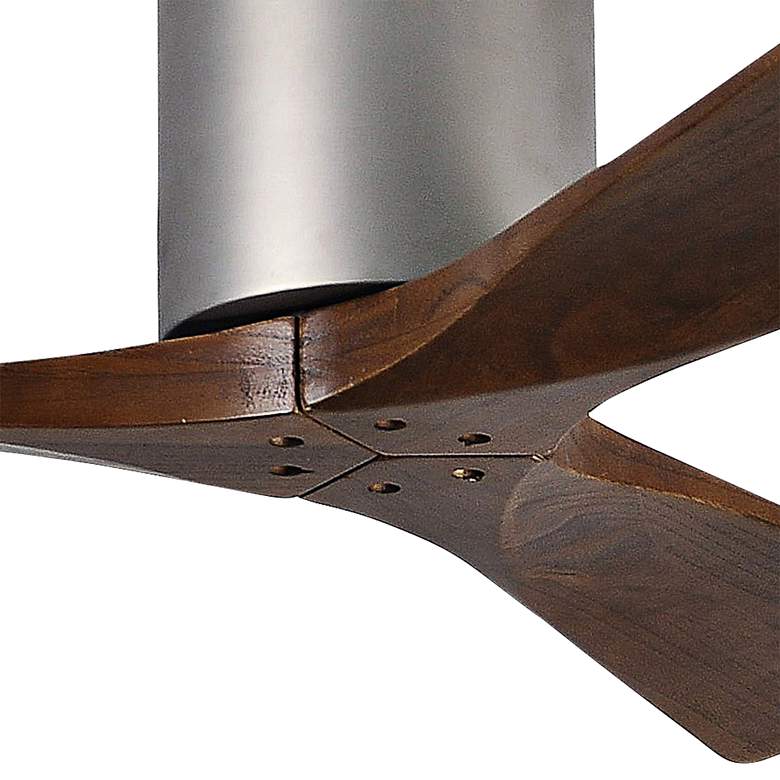 Image 3 42" Matthews Irene-3H Nickel-Walnut Damp Hugger Fan with Remote more views