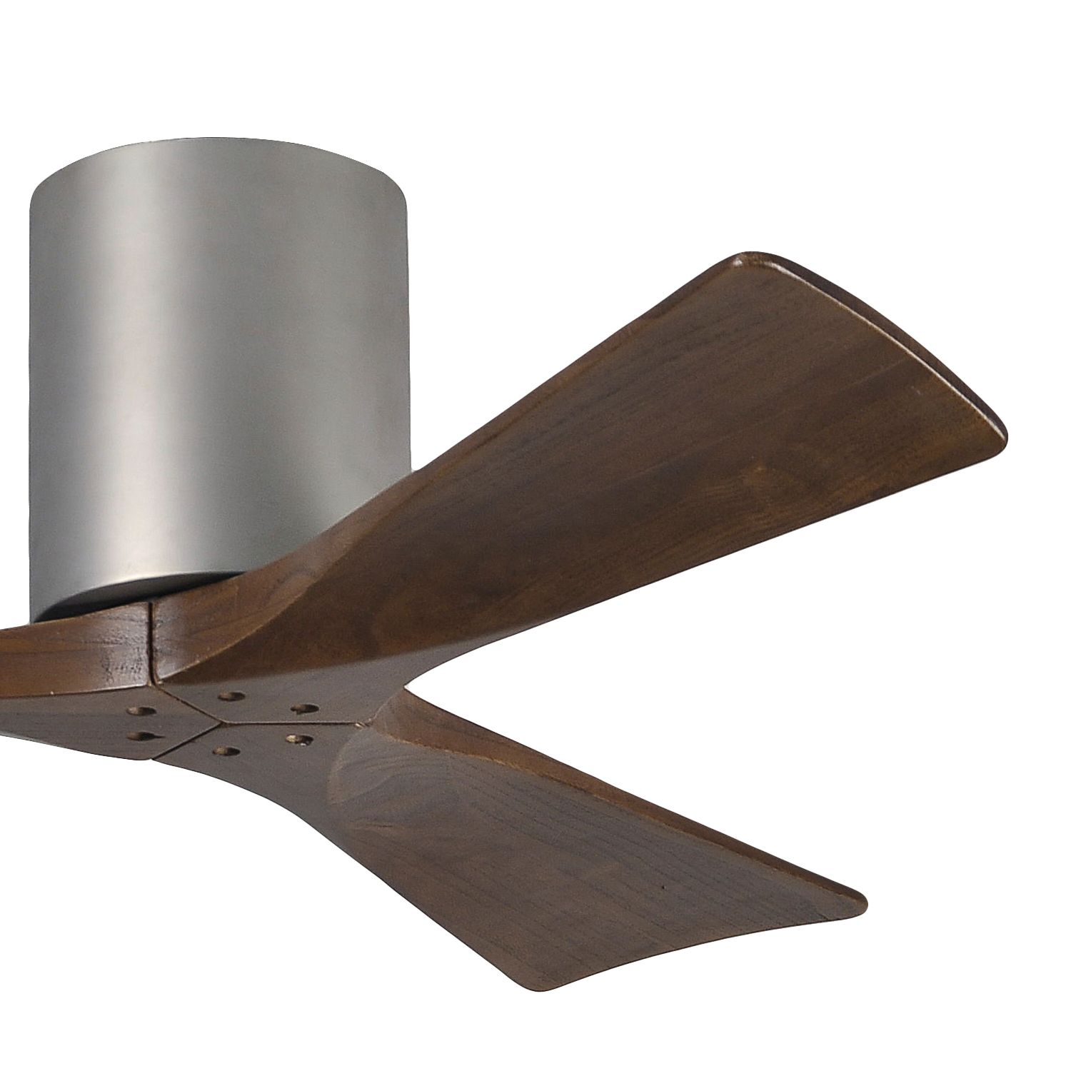 Image 4 42" Matthews Irene-3H Nickel-Walnut Damp Hugger Fan with Remote more views