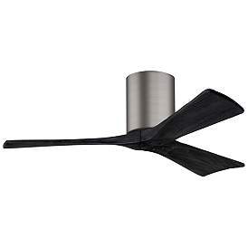Image1 of 42" Matthews Irene 3H Pewter and Black Remote Hugger Ceiling Fan
