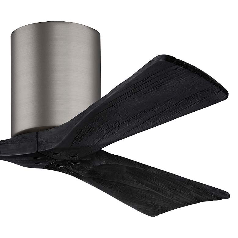 Image 3 42" Matthews Irene 3H Pewter and Black Remote Hugger Ceiling Fan more views