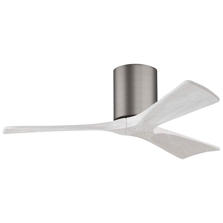 Image 1 42 inch Matthews Irene 3H Pewter and White Remote Hugger Ceiling Fan