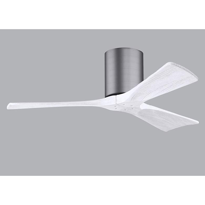 Image 7 42" Matthews Irene 3H Pewter and White Remote Hugger Ceiling Fan more views