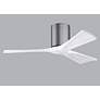 7_42" Matthews Irene 3H Pewter and White Remote Hugger Ceiling Fan more views