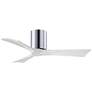42" Matthews Irene 3H Polished Chrome Hugger Ceiling Fan with Remote
