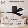 42" Matthews Irene 3H Polished Chrome Remote Hugger Ceiling Fan