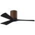 42" Matthews Irene 3H Walnut and Matte Black Remote Hugger Ceiling Fan