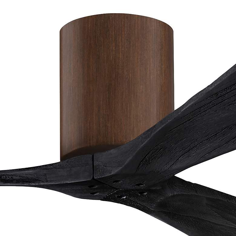 Image 2 42" Matthews Irene 3H Walnut and Matte Black Remote Hugger Ceiling Fan more views