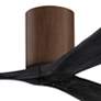 42" Matthews Irene 3H Walnut and Matte Black Remote Hugger Ceiling Fan