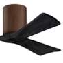 42" Matthews Irene 3H Walnut and Matte Black Remote Hugger Ceiling Fan
