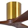 2_42" Matthews Irene 3H Walnut Brass Damp Hugger Ceiling Fan with Remote more views