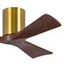 3_42" Matthews Irene 3H Walnut Brass Damp Hugger Ceiling Fan with Remote more views