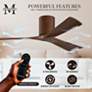 42" Matthews Irene 3H Walnut Remote Hugger Ceiling Fan