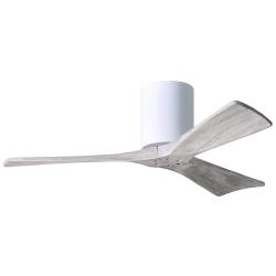 42" Matthews Irene 3H White and Barnwood Remote Hugger Ceiling Fan