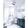 4_42" Matthews Irene 3H White and Barnwood Remote Hugger Ceiling Fan more views