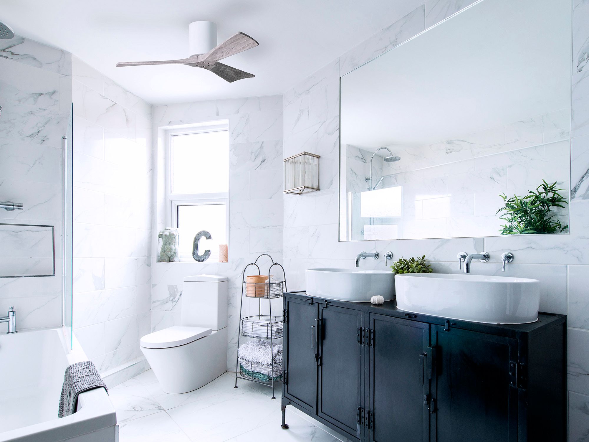 Image 5 42" Matthews Irene 3H White and Barnwood Remote Hugger Ceiling Fan more views