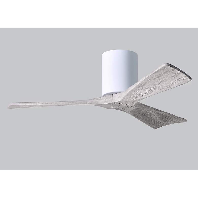 Image 7 42" Matthews Irene 3H White and Barnwood Remote Hugger Ceiling Fan more views
