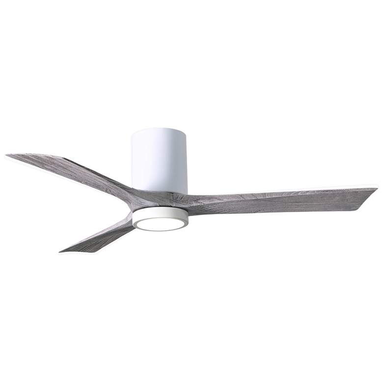 Image 1 42" Matthews Irene 3H White and Barnwood Remote Hugger LED Ceiling Fan