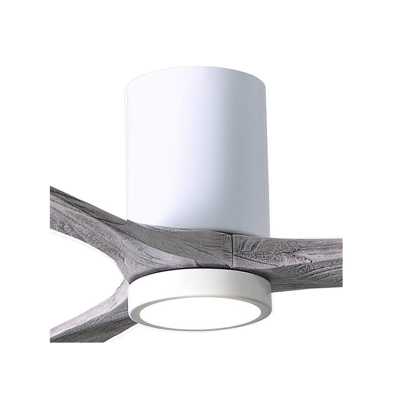 Image 2 42" Matthews Irene 3H White and Barnwood Remote Hugger LED Ceiling Fan more views