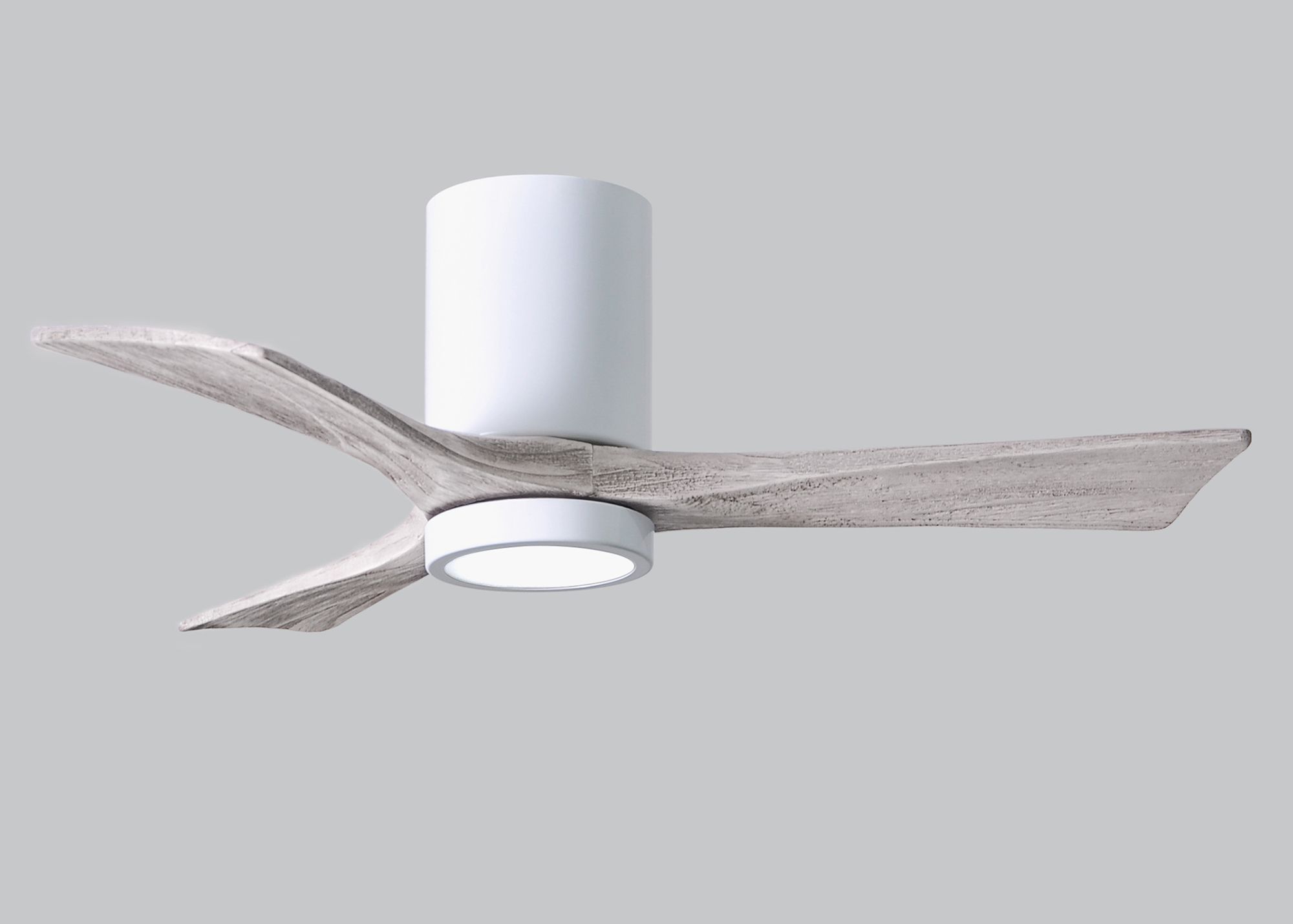 Image 5 42" Matthews Irene 3H White and Barnwood Remote Hugger LED Ceiling Fan more views