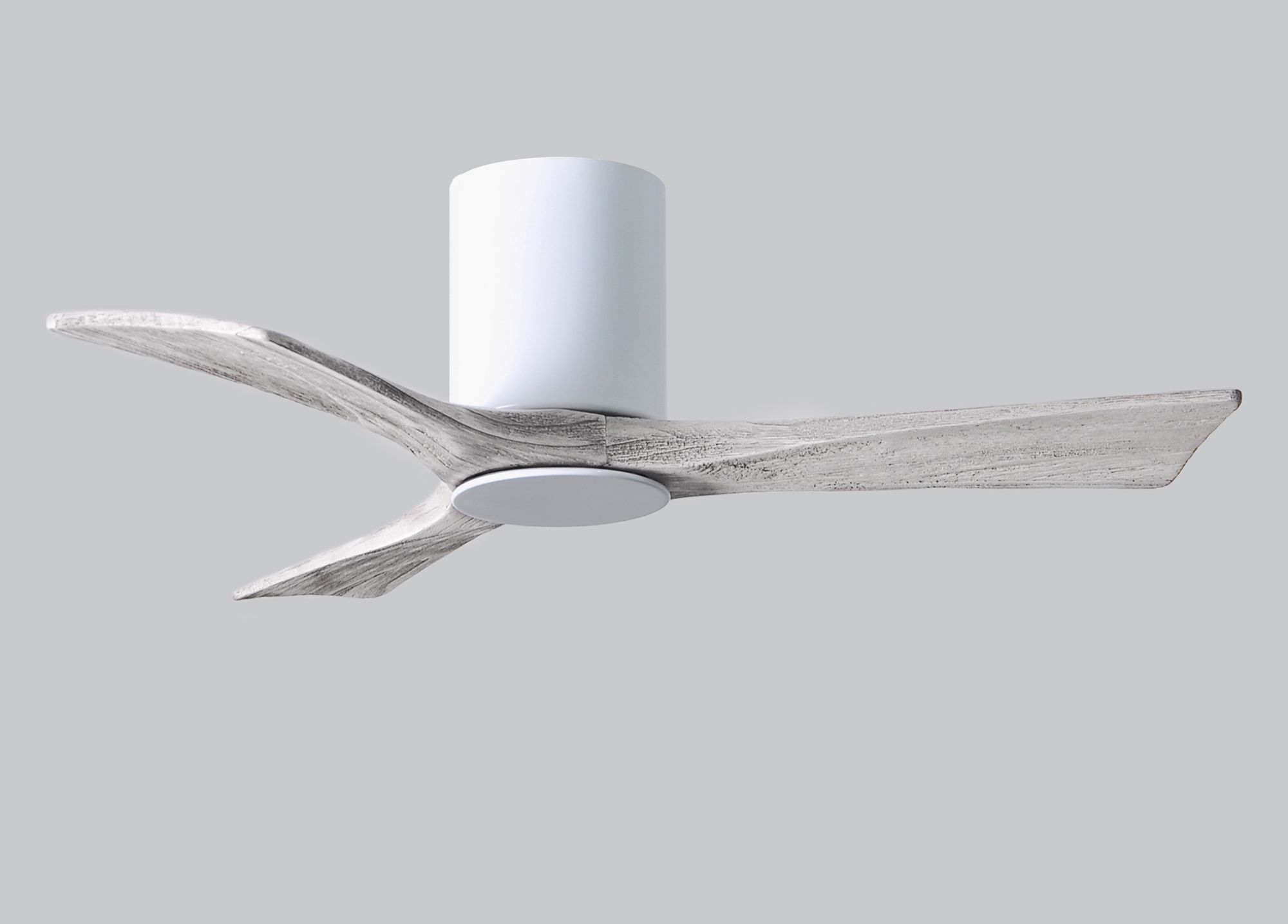 Image 6 42" Matthews Irene 3H White and Barnwood Remote Hugger LED Ceiling Fan more views