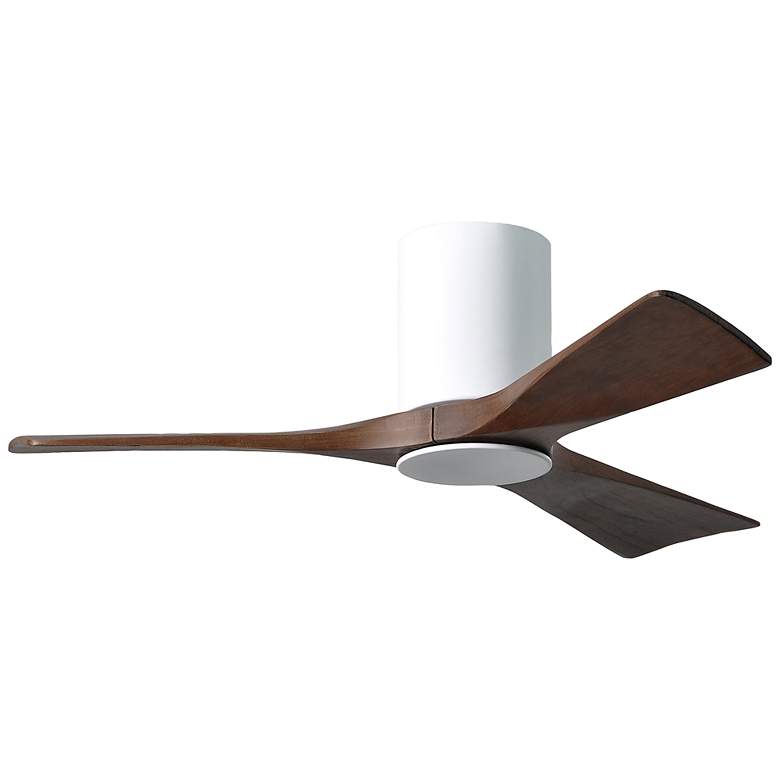 Image 3 42" Matthews Irene 3H White Walnut LED Hugger Ceiling Fan with Remote more views
