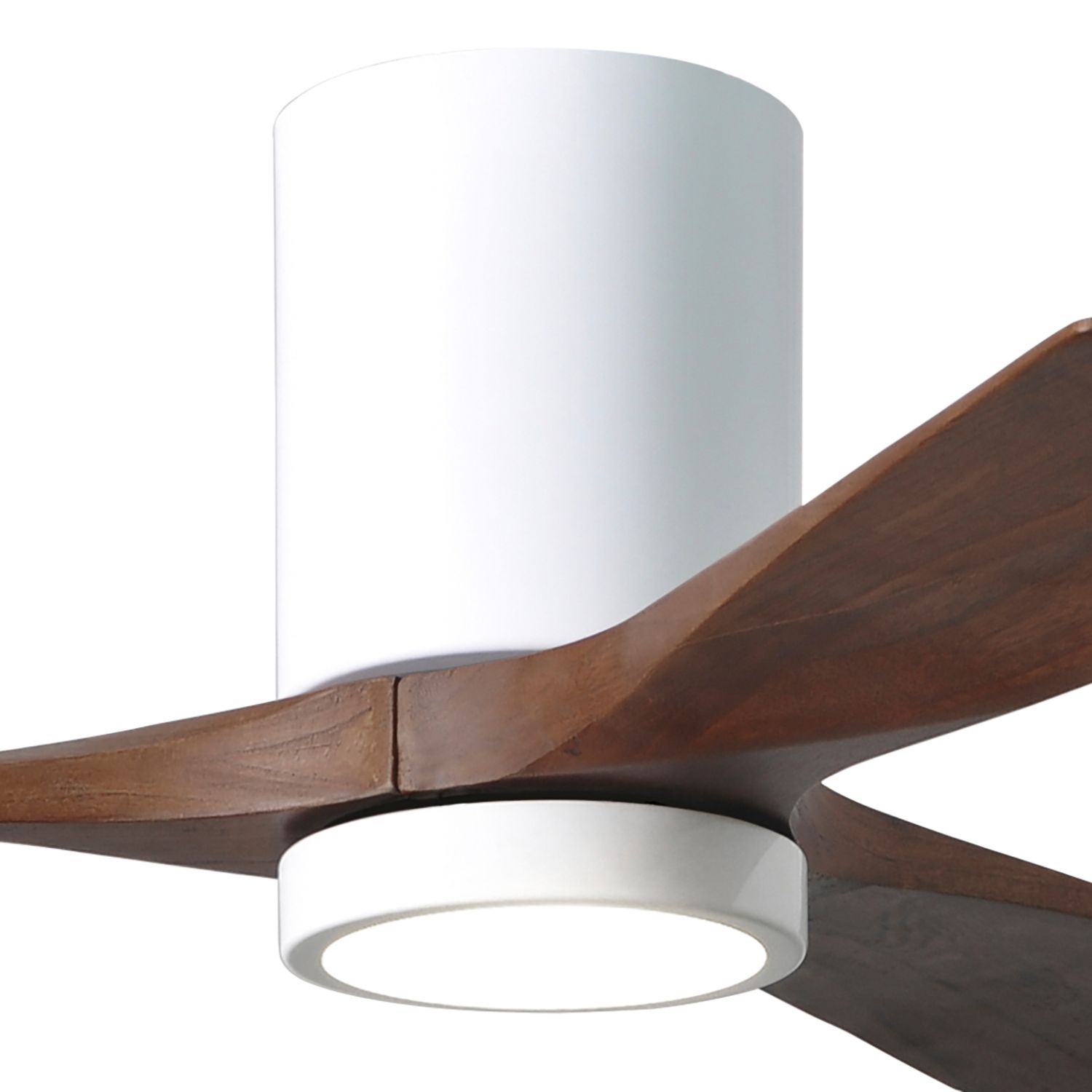 Image 5 42" Matthews Irene 3H White Walnut LED Hugger Ceiling Fan with Remote more views