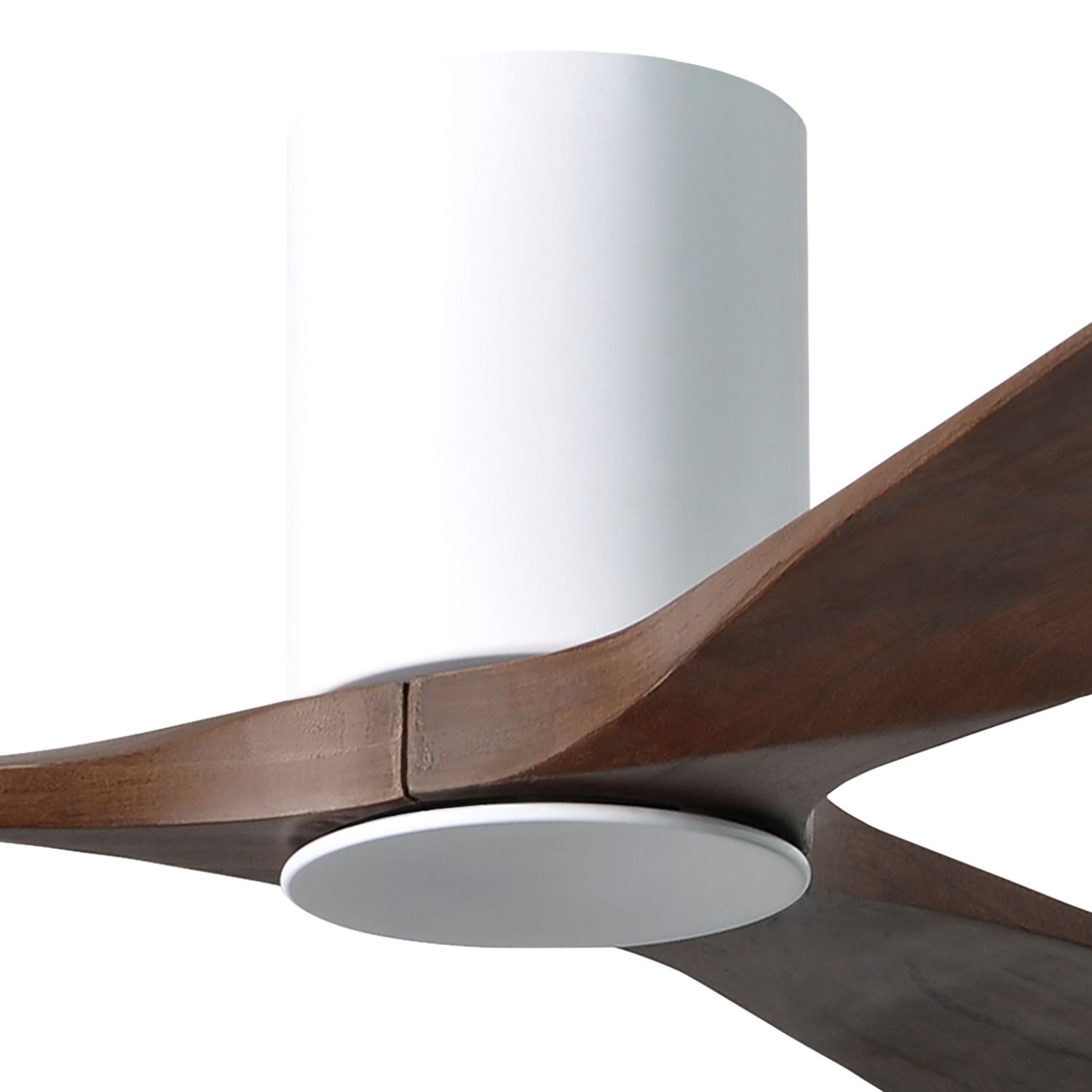Image 7 42" Matthews Irene 3H White Walnut LED Hugger Ceiling Fan with Remote more views