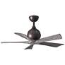 42" Matthews Irene-5 Damp Barnwood Bronze Ceiling Fan with Remote