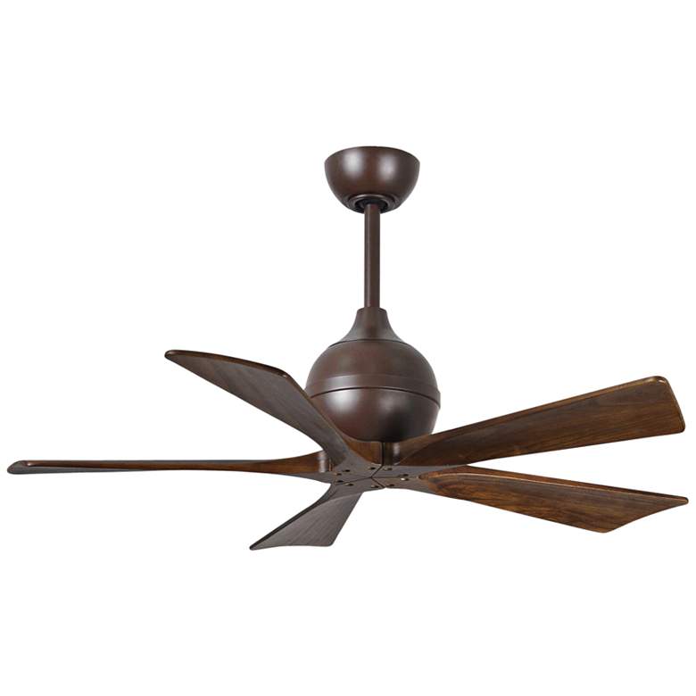 Image 2 42" Matthews Irene-5 Textured Bronze Damp Rated Fan with Remote