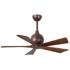 42" Matthews Irene-5 Textured Bronze Damp Rated Fan with Remote